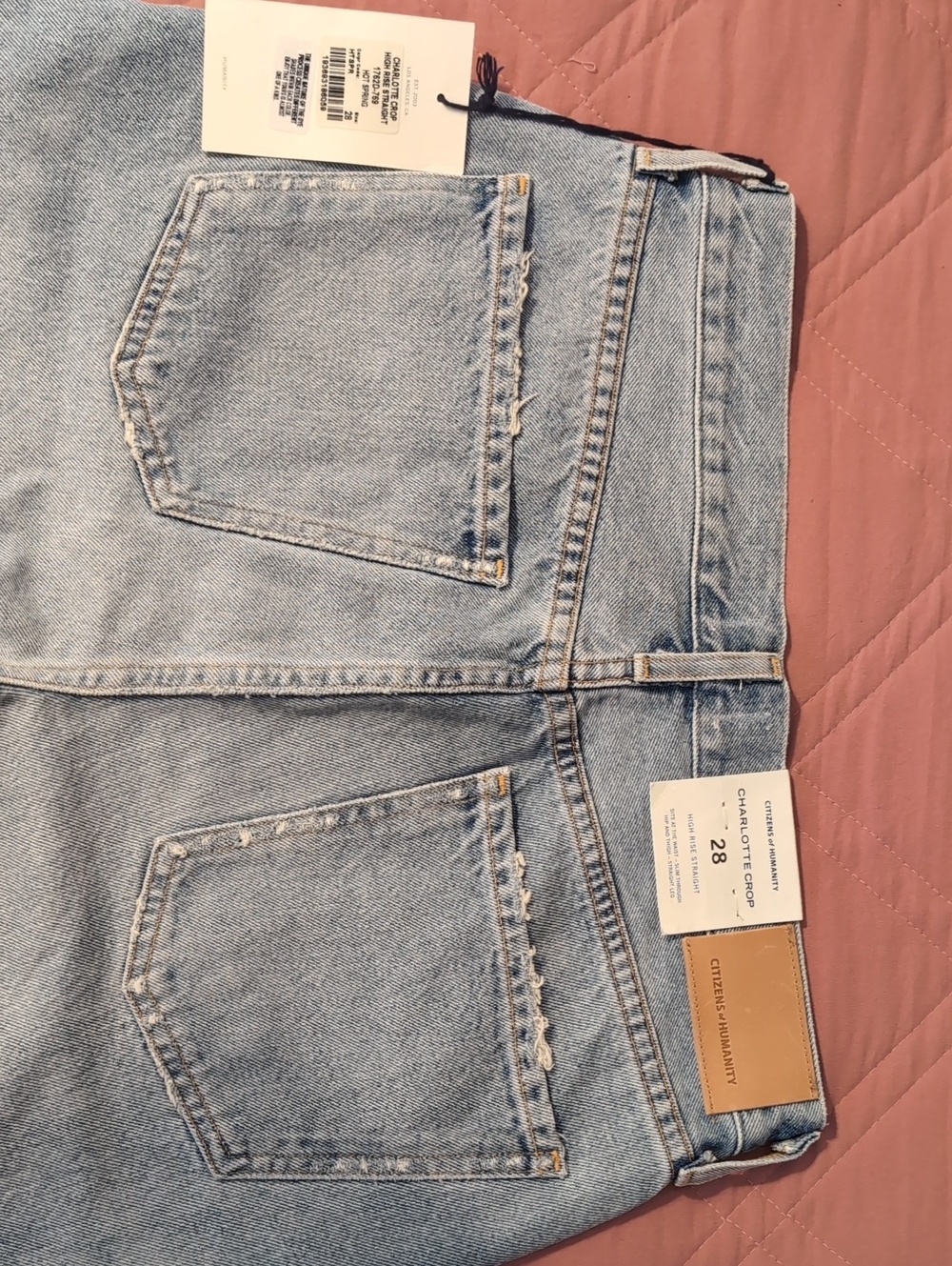 Citizens of Humanity Charlotte Crop High-Rise Straight Jeans โ Light Blue NWT - Picture 8 of 11
